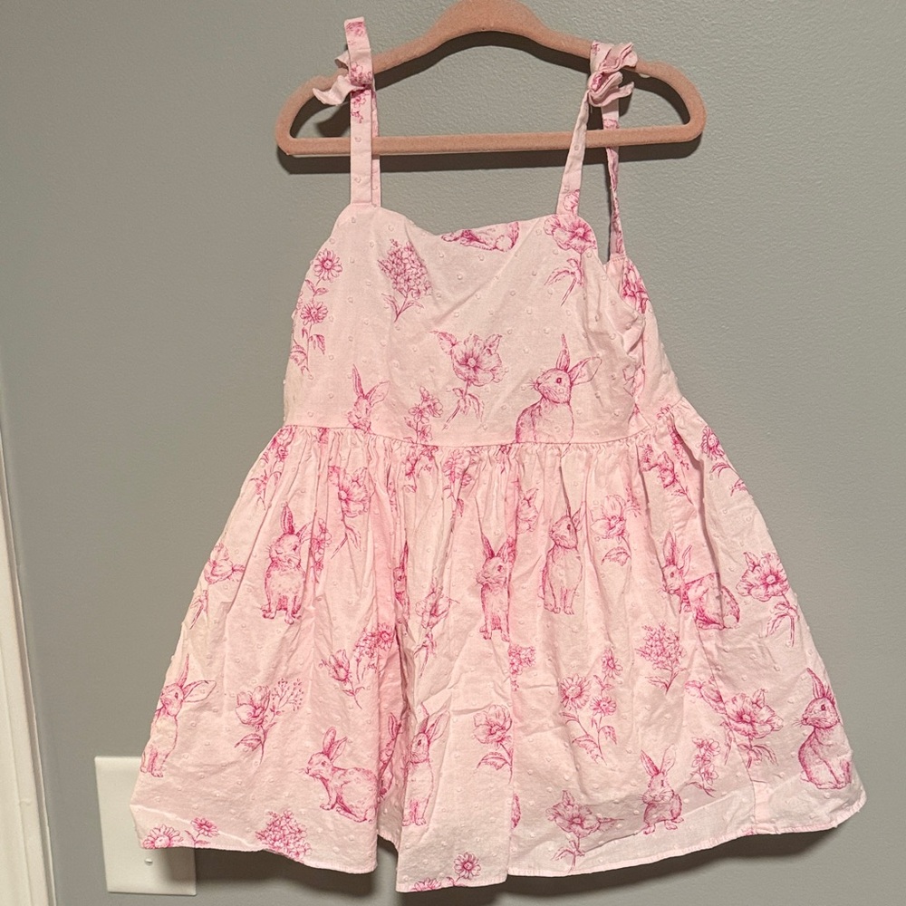 Janie and Jack Pink Bunny Print Dress (Easter Dress)